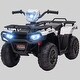 preview thumbnail 1 of 0, Electric 12V Ride-On ATV for Kids, 4-Wheeler Quad with Headlights, Music, MP3, Treaded Tires White