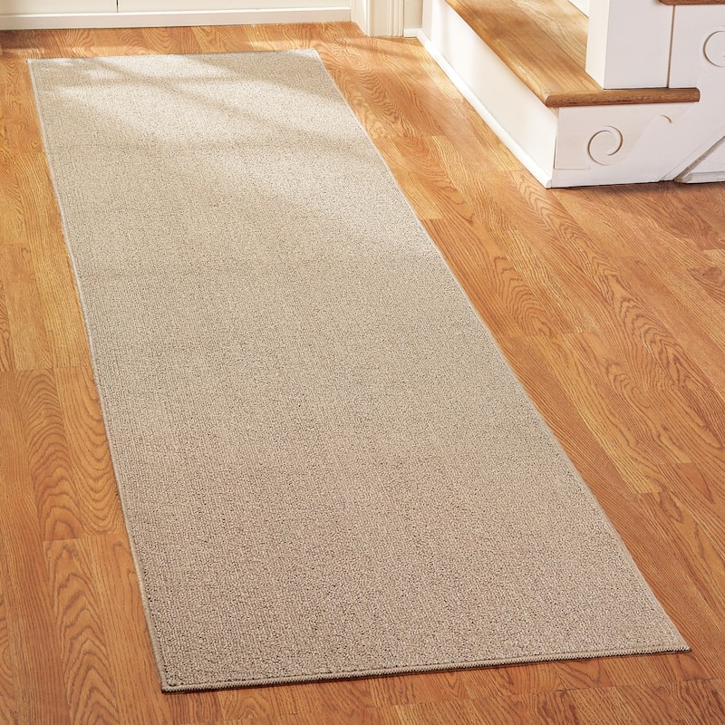 Extra Long and Extra Wide Skid-Resistant Runner Rug - Sand - 28"x90"