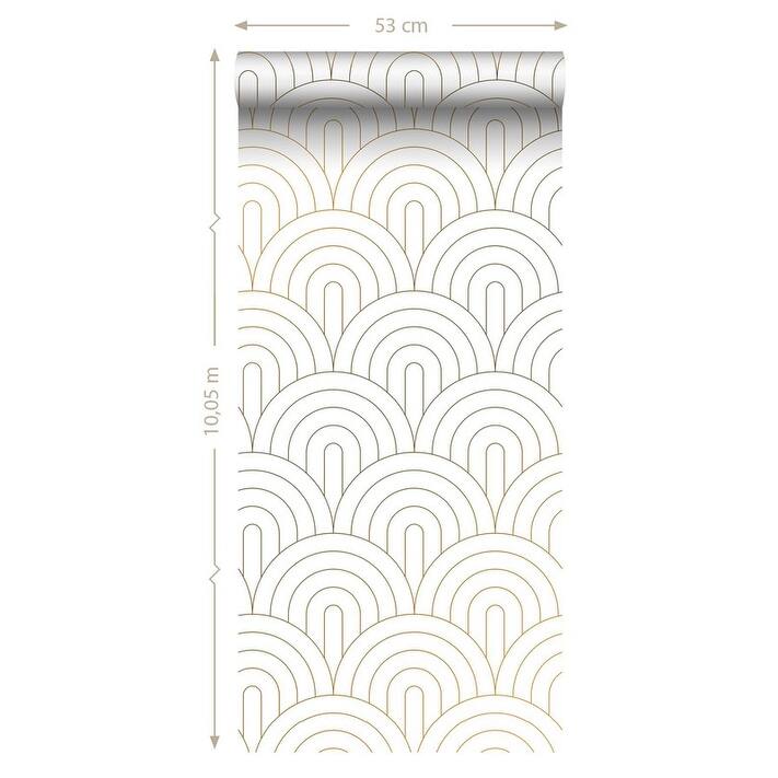 ESTA Home Lalique White Art Deco Motif Wallpaper