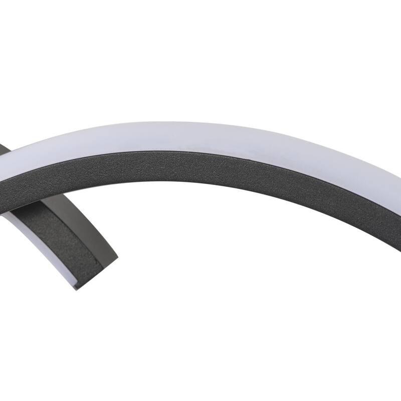 Modern Wave Linear LED Dimmable Vanity Light Fixture with Silicone Strip Shade
