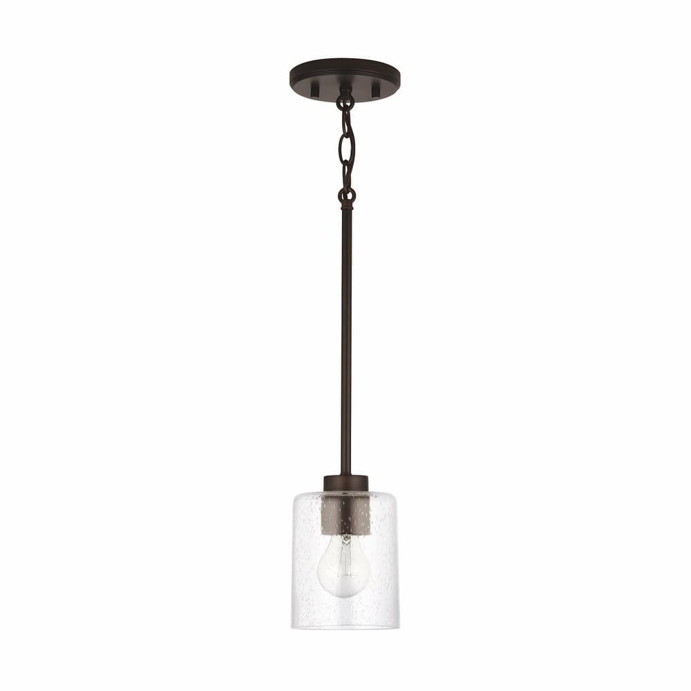 Greyson 1-light Hanging Pendant w/ Clear Seeded Glass