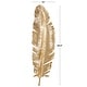 preview thumbnail 18 of 16, Gold Polystone Large Metallic Feather Bird Wall Decor