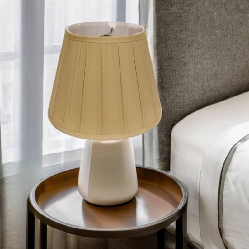 HomeRoots Camel Shantung Silk Empire Lamp Shade - 16