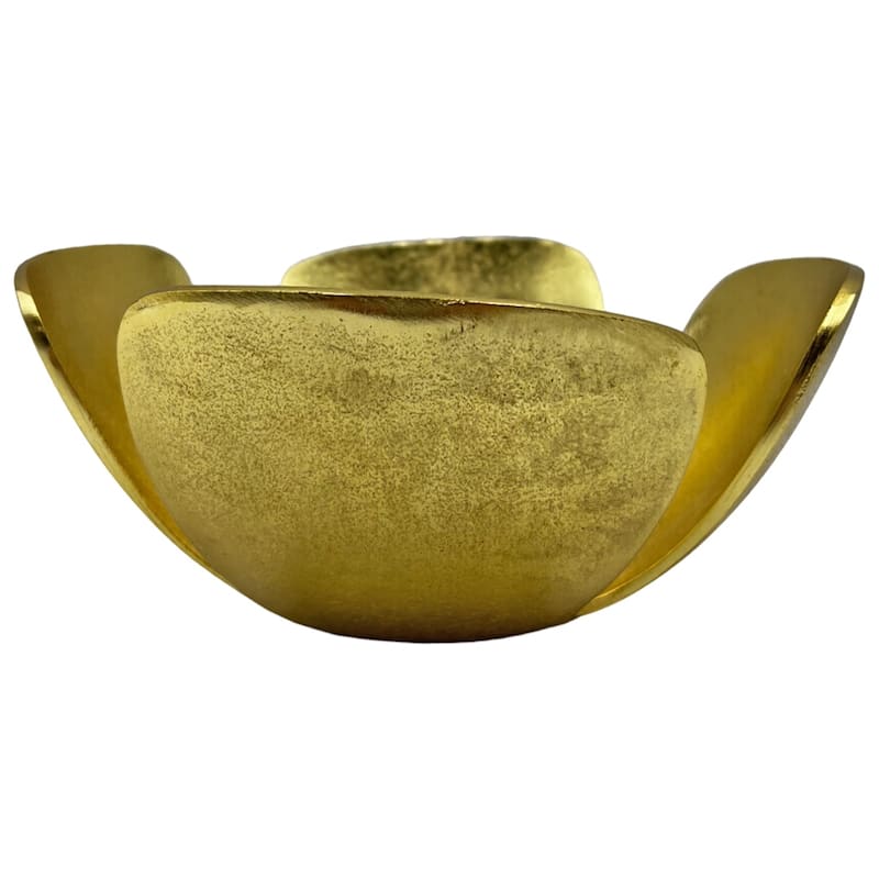 9 Inch Wide Decorative Handmade Aluminum Clover Leaf Bowl - 9 x 9 x 4 in