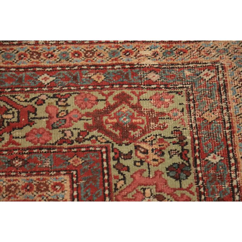 Hand Knotted Oriental 100% Wool Carpet Traditional Floral Navy Blue & Blues Sultanabad Area Rug - 12' 11'' X 6' 0''