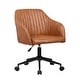 preview thumbnail 19 of 32, Porthos Home Madison Office Desk Chair, Tufted PU Leather Upholstery Brown