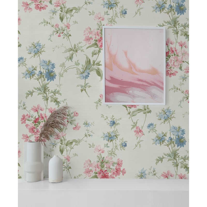 Seabrook Designs Betsy Floral Bunches Unpasted Wallpaper