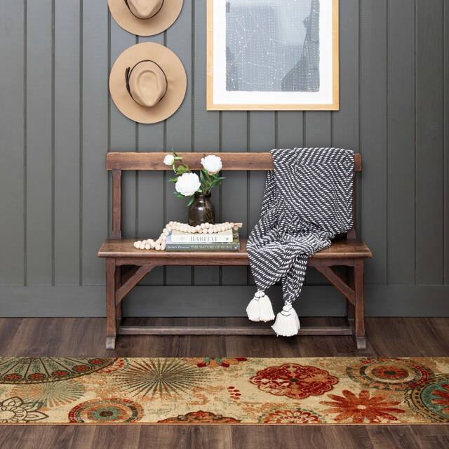 Mohawk Home Alexa Floral Medallion Area Rug