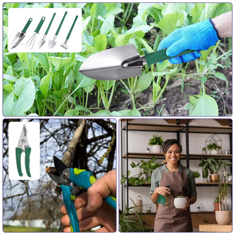 1 Set Garden Tool Set 10 Pieces Plastic Kit for Gardening Planting