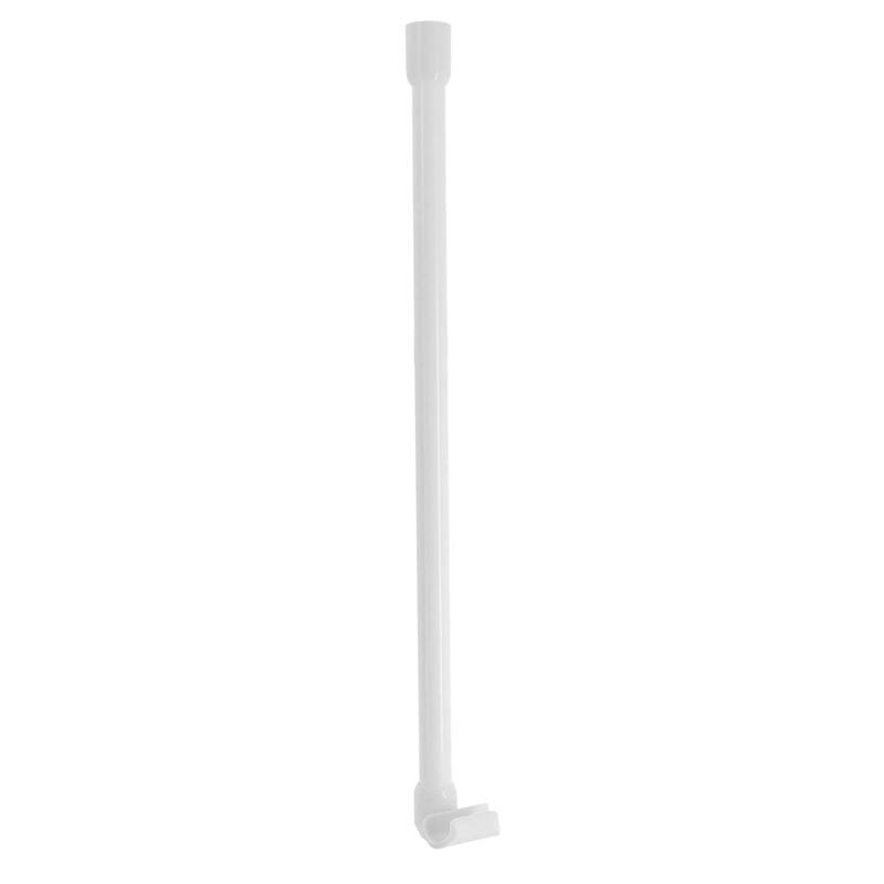 Adjustable Ceiling Curtain Rod - Mount Support for Bathtub or Shower Curtain Rod - White