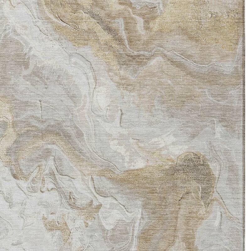 HomeRoots Abstract Modern Rectangle Outdoor Rug