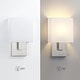 preview thumbnail 63 of 61, Wall Sconce Light With White Fabric Shade