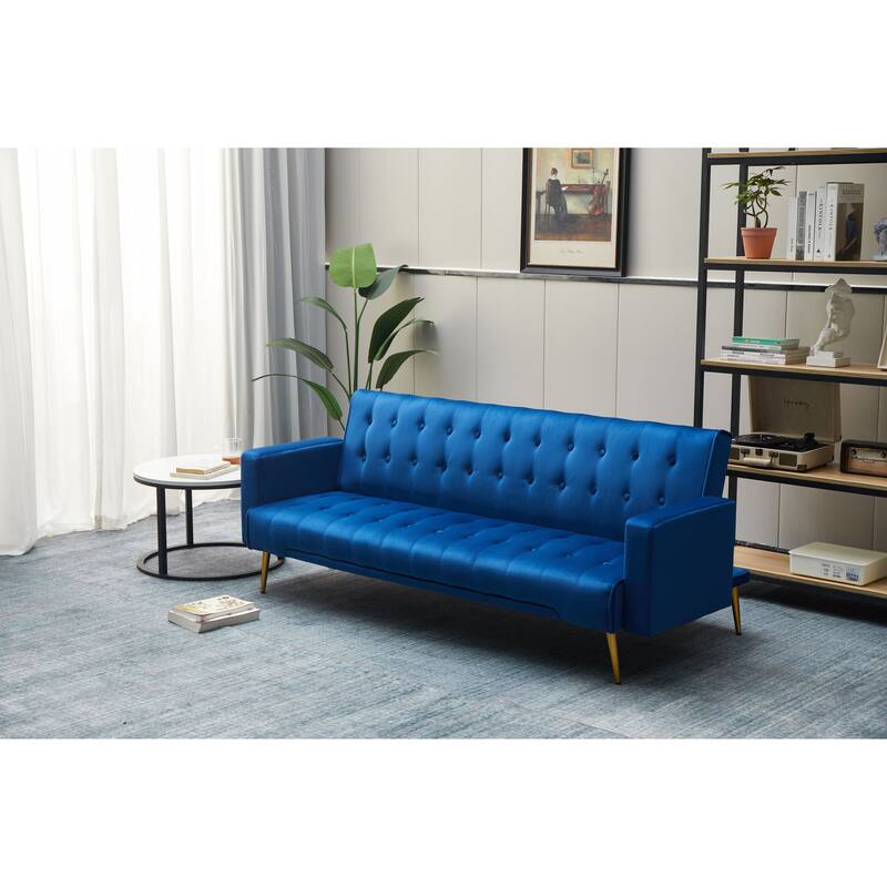 75'' Wide Tufted Velvet Convertible Sleeper sofa