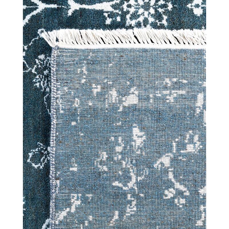 Ikat One-of-a-Kind Hand-Knotted Area Rug, Green - 7' 10" x 10' 3"