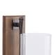 preview thumbnail 6 of 7, Brown Wood Wall Sconce with Glass Holder - 5"L x 8"W x 16"H