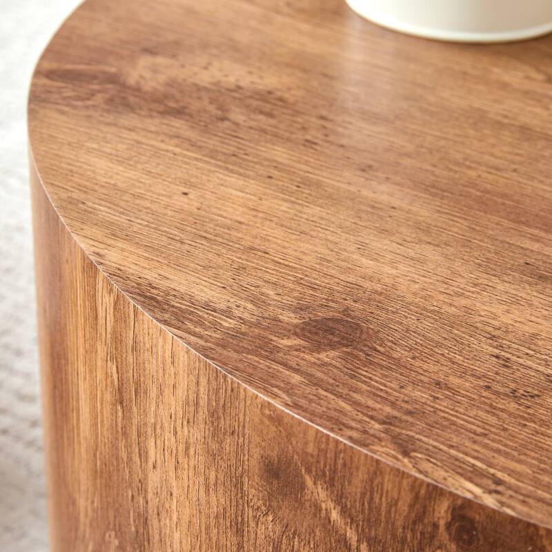 27.5" Modern Round Coffee Table with Fashionable Pattern and Stable Base for Living Room