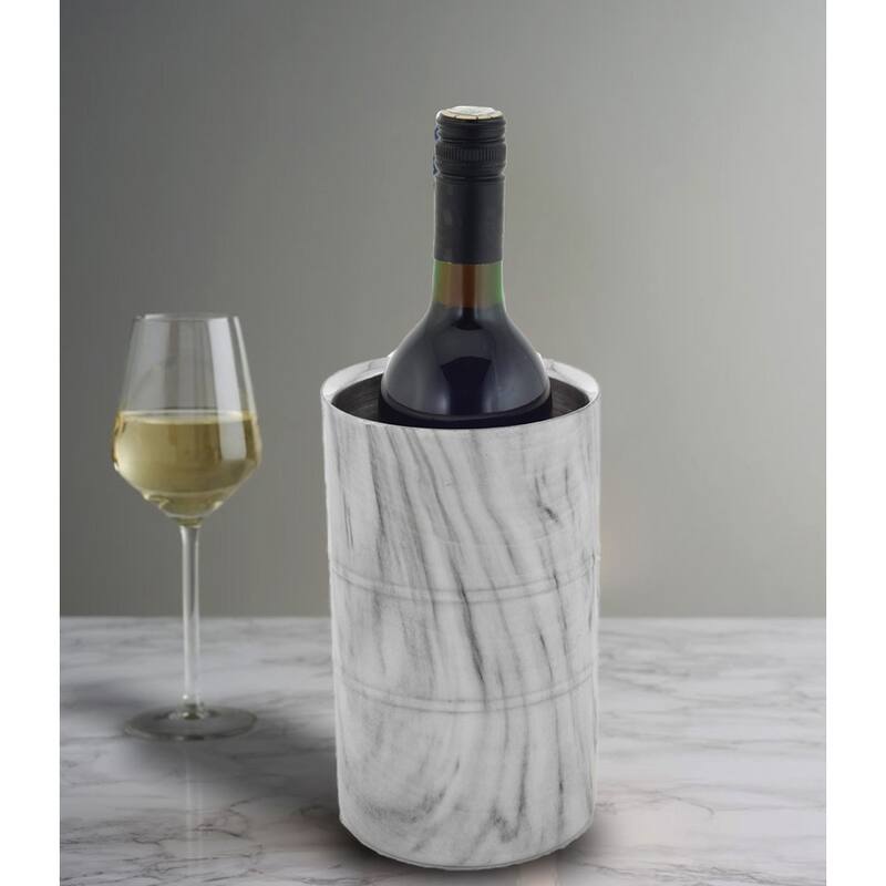 Sol Living Wine Chiller Bucket Double Wall Stainless Steel Barware Wine & Champagne Holder, 1.6 qt