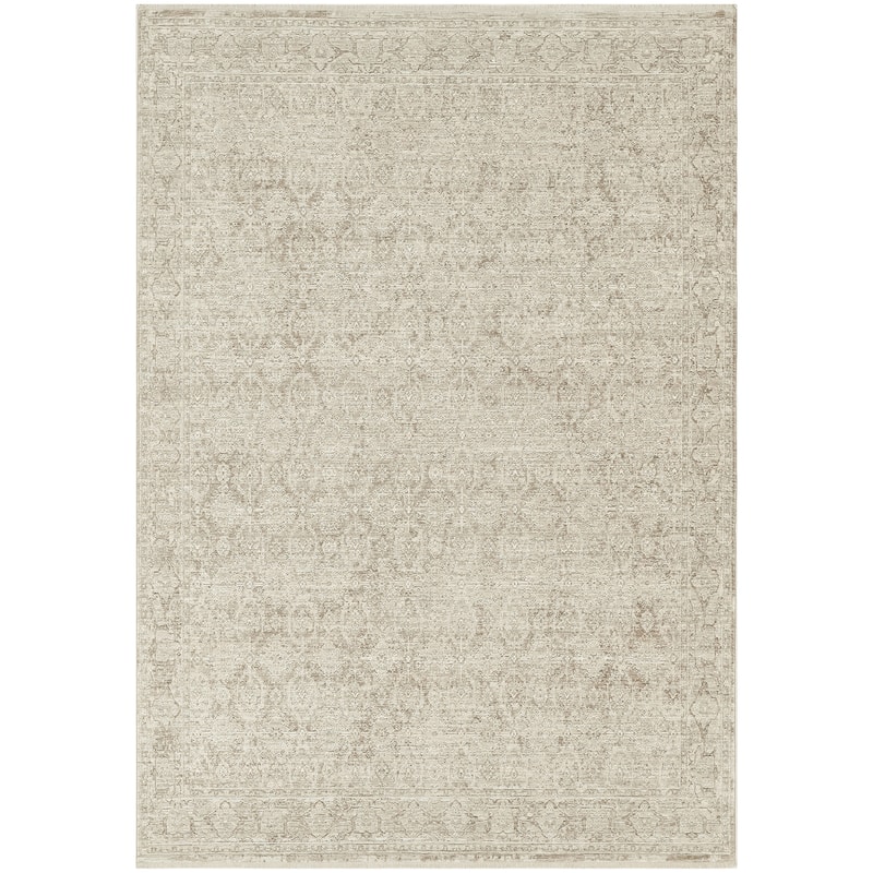 Nourison Shadows Indoor only Persian Vintage Area Rug - 5' 3" x 7' 3" - Ivory/Grey - Rectangle