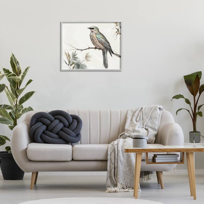 Stupell Stoic Bird Wildlife Study Framed Giclee Art Design By LSR Creative Studio