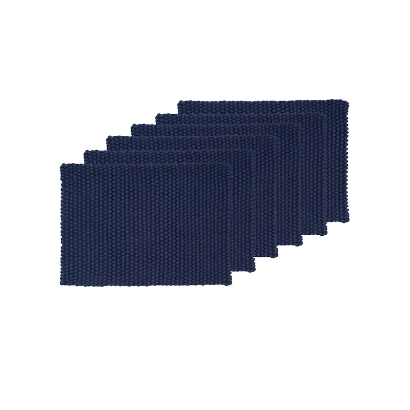 Braided Rope Placemats Sets of 6 Collection - Blue
