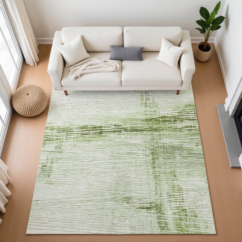 Premium Washable Super Soft Modern Ombre Mayfield Rug - Aloe - 9' x 12'