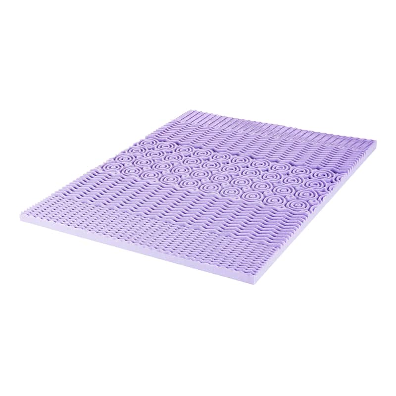 2 Inch 5-Zone Memory Foam Mattress Topper with Lavender Infusion