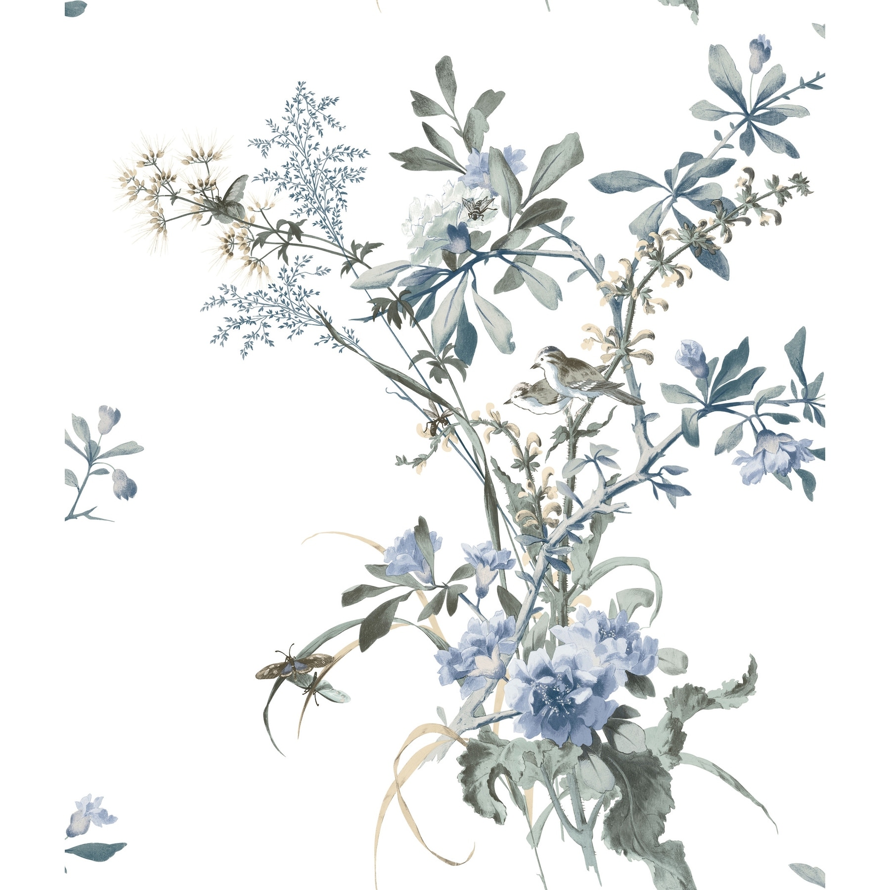 York Wallcoverings Jade Wild Flowers Peel and Stick Wallpaper