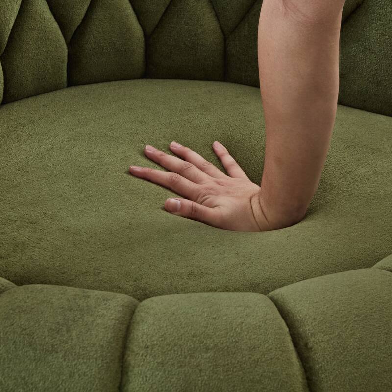 360° Swivel Accent Chair - Modern Barrel Club Chair for Living Room, Bedroom, Office Seating