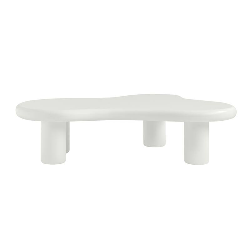 Cloud Coffee Table, Irregular Modern Coffee Table Decor with 4 Legs