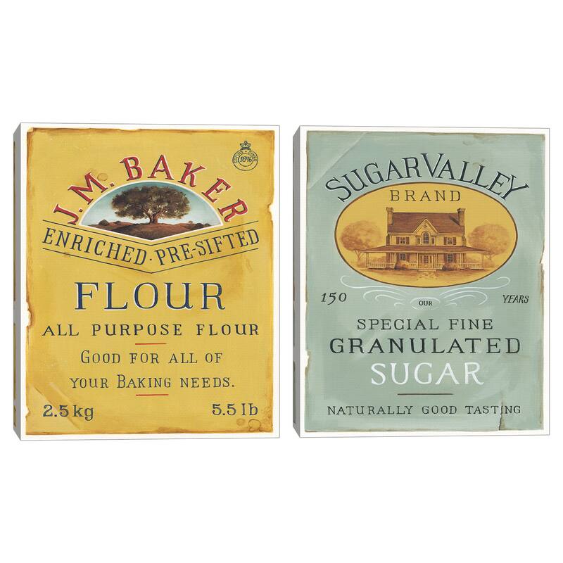 All Purpose Flour, Granulated Sugar by Lisa Audit Canvas Art Prints