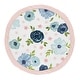 preview thumbnail 1 of 0, Navy Blue and Pink Watercolor Floral Collection Girl Baby Tummy Time Playmat - Blush, Green and White Shabby Chic Rose Flower