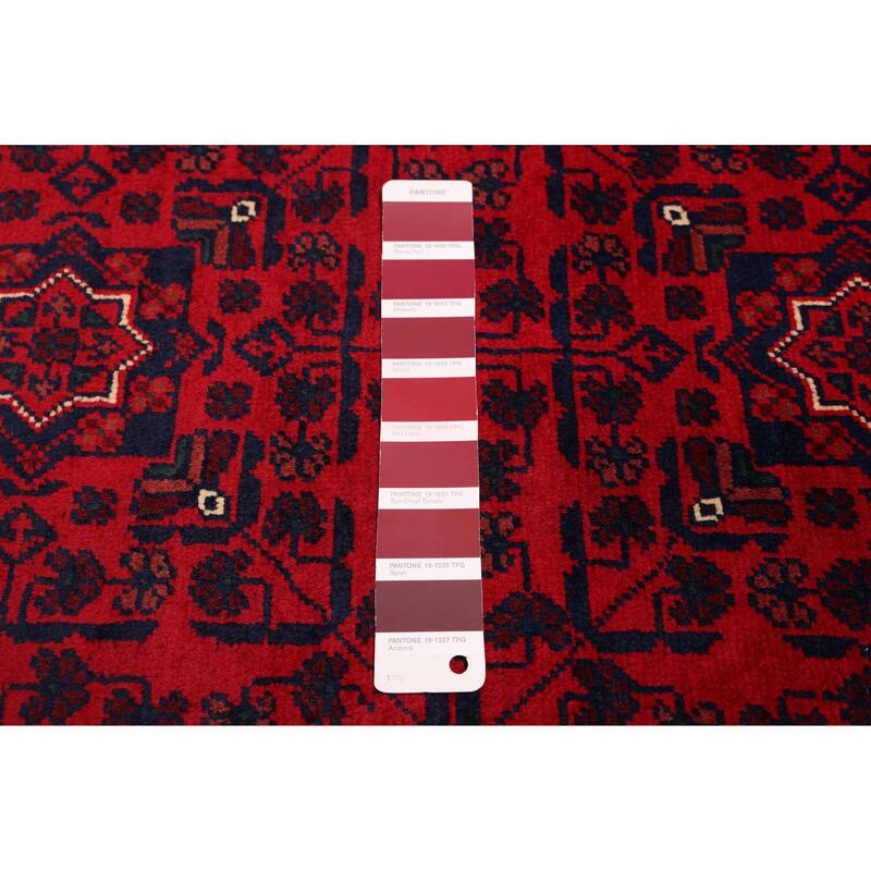 ECARPETGALLERY Hand-knotted Finest Khal Mohammadi Red Wool Rug - 4'2 x 6'10