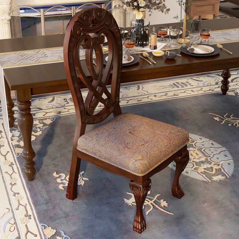 Moka Traditional Formal Upholstered Dining Chairs by Furniture of America (Set of 2)