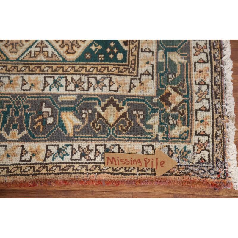 Geometric Bakhtiari Persian Vintage Rug Handmade Wool Carpet - 5'3" x 10'0"