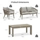 preview thumbnail 9 of 9, PURPLE LEAF 4-Piece Wicker Outdoor Patio Furniture Set Aluminum Rattan Sofa