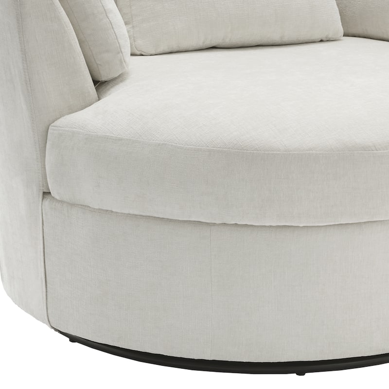 Upholstered Barrel Swivel Accent Chairs