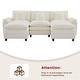preview thumbnail 53 of 109, Modular Cloud Chenille Sectional Sofa with Ottomans, Deep Seat Convertible L-Shaped or U-Shaped Couch