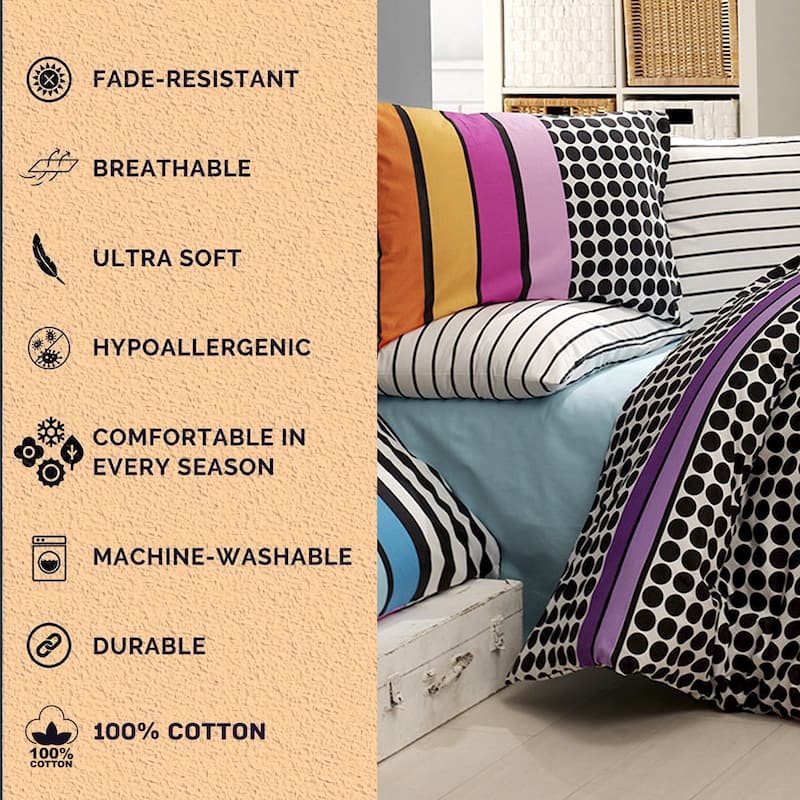 STP Goods Rainbow Cotton Bedding Set of 4
