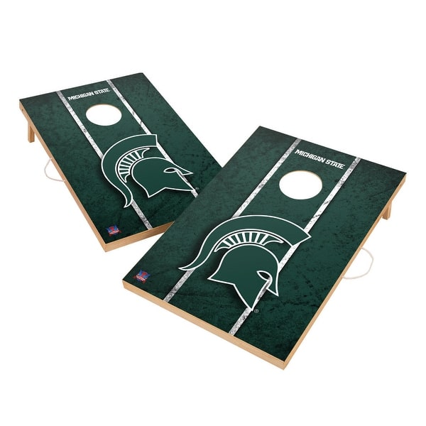 slide 2 of 5, Vintage Michigan State University Spartans Regulation 2x4 Cornhole Set Include Carry Case