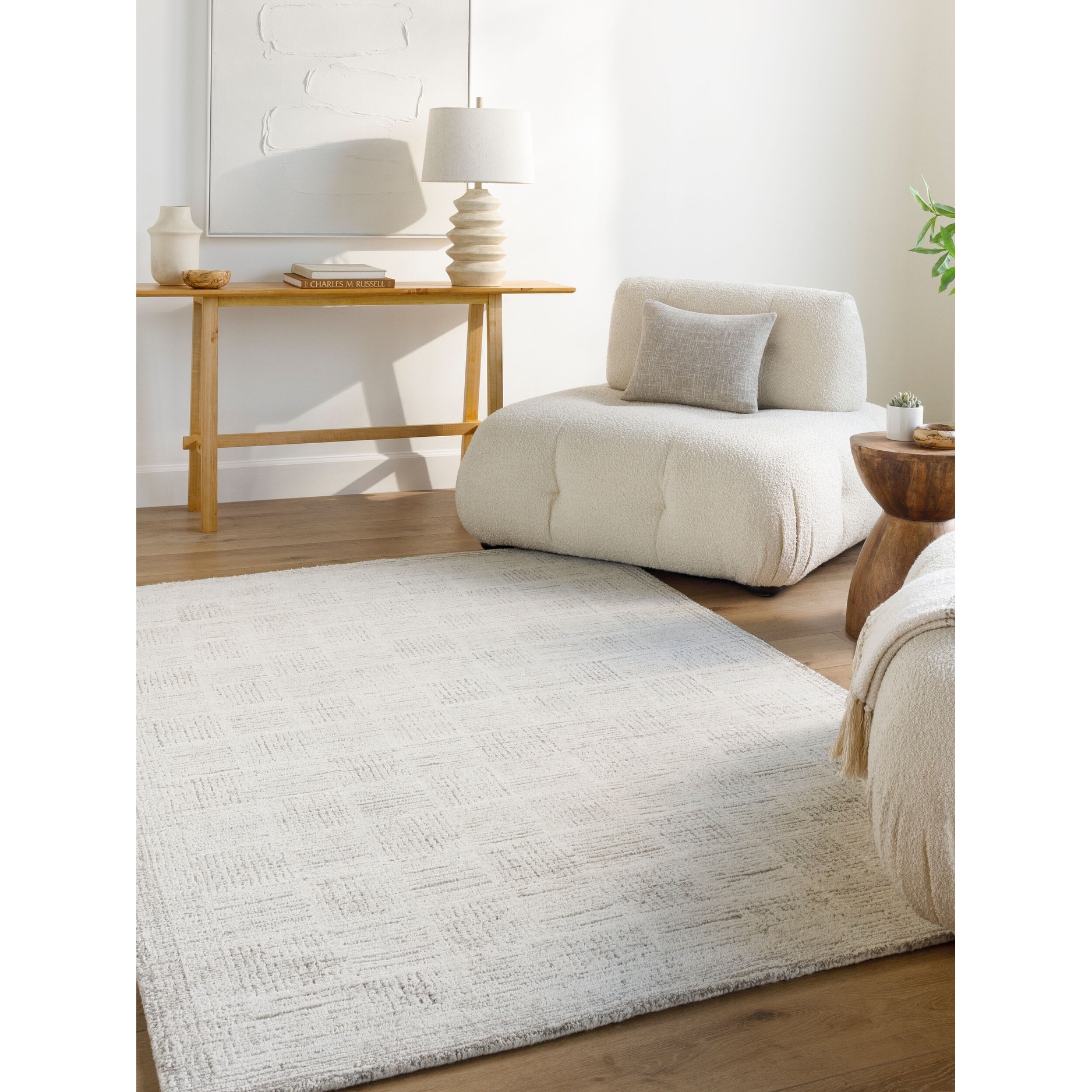 Livabliss Transitional Rize Plaid Area Rug