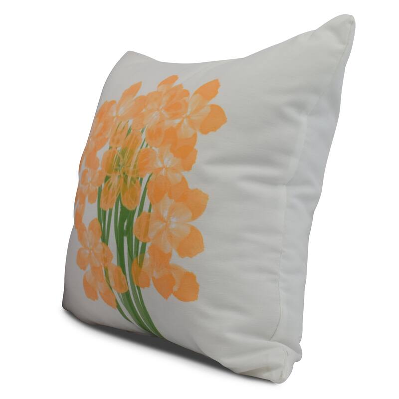 16 x 16 Inch Florpalida Floral Print Outdoor Pillow