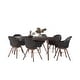 preview thumbnail 1 of 6, Midtown Concept Athens Indoor Dining Room Table Set Dining Set Kitchen Table with Chairs Home Decor - Black Chairs 7 Piece Set