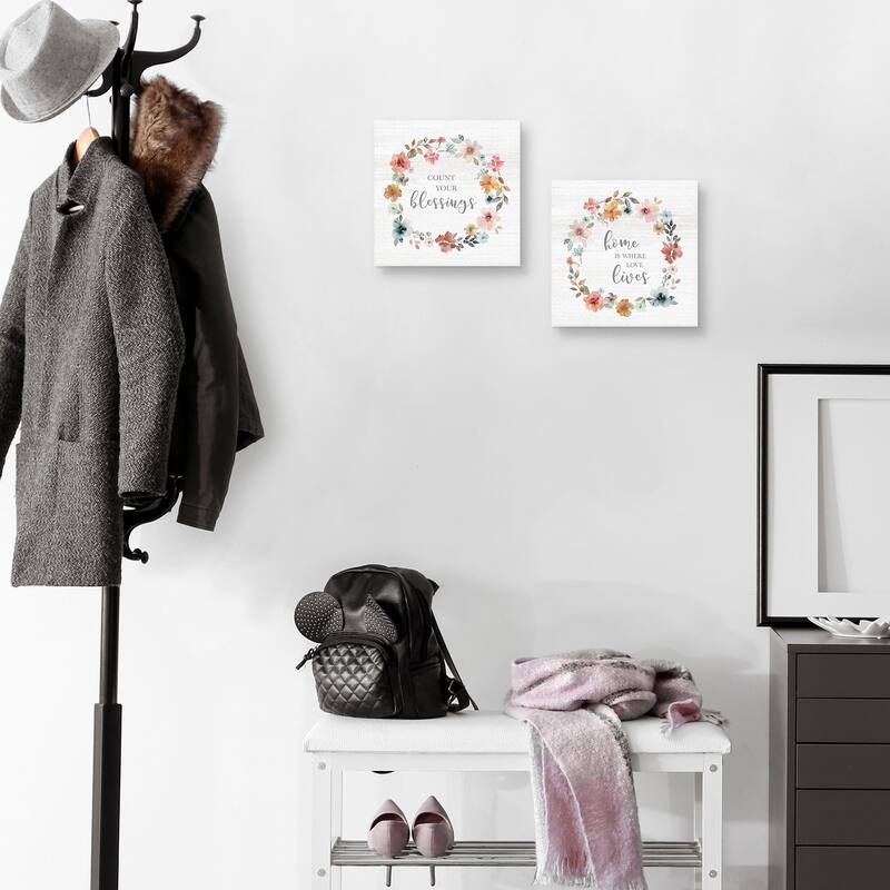 Count Your Blessings, Love Lives Canvas Art Prints