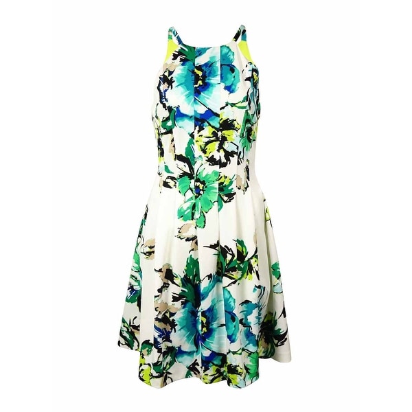 vince camuto floral scuba dress
