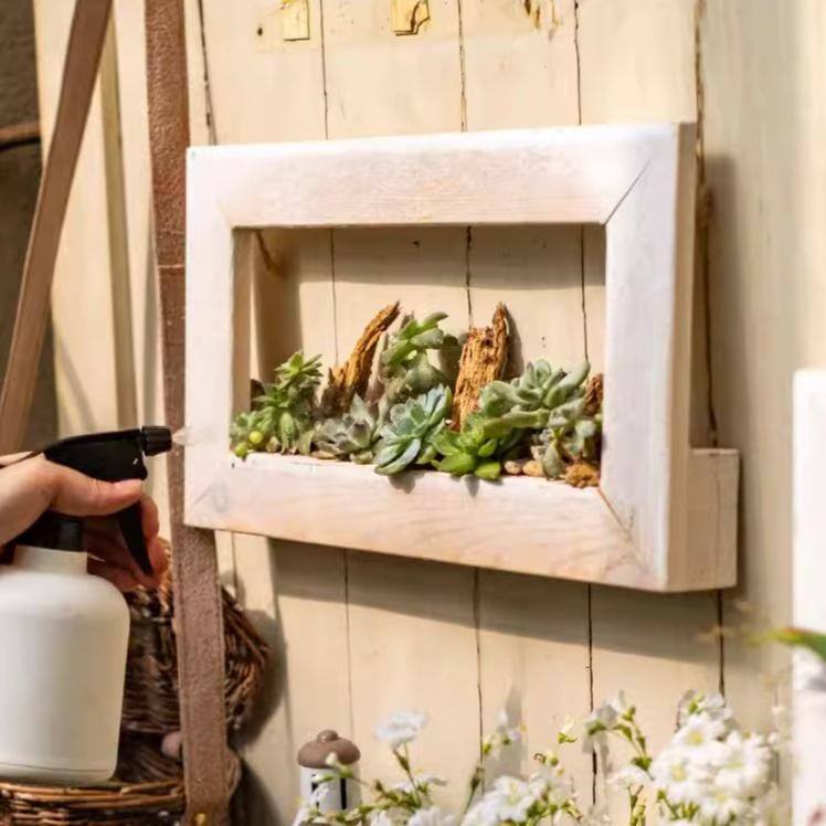 RusticReach Wood Hanging Floral Frame