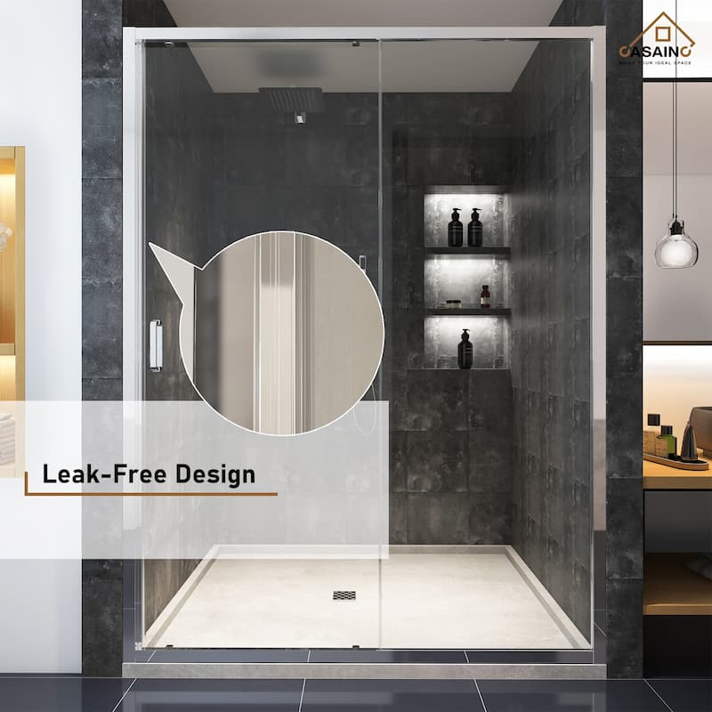 CASAINC 60 "x 72" Framed Single Sliding Shower Door