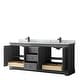 preview thumbnail 14 of 19, Avery 80-inch Double Vanity, Marble Top, Square Sinks, No Mirror