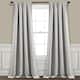 Lush Decor Insulated Rod Pocket Blackout Window Curtain Panel Pair - Light Gray - 95 Inches