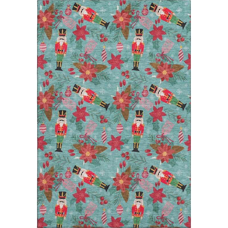 Premium Washable Super Soft Holiday Nutcracker Mayfield Rug