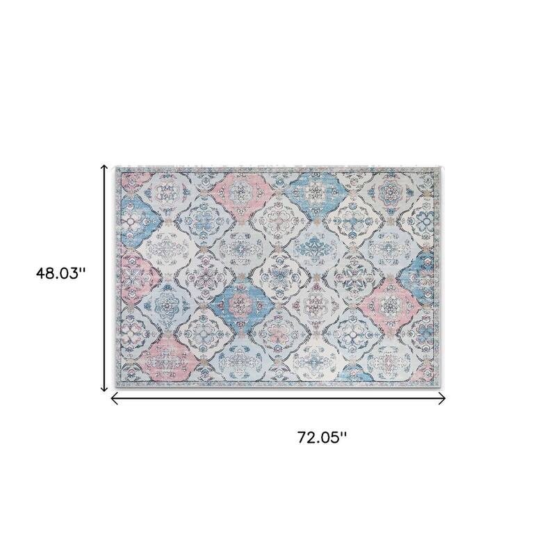 HomeRoots Patchwork Traditional Rectangle Area Rug